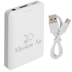 Powerbanka, bílá, 5000 mAh, 120g