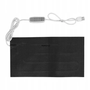Topná vodotěsná podložka 10x20 cm s regulací, 5V / 10W, USB napájení