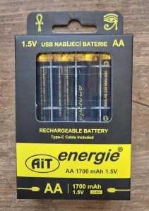 USB nabíjecí baterie AiT, AA Li-ion, 4ks
